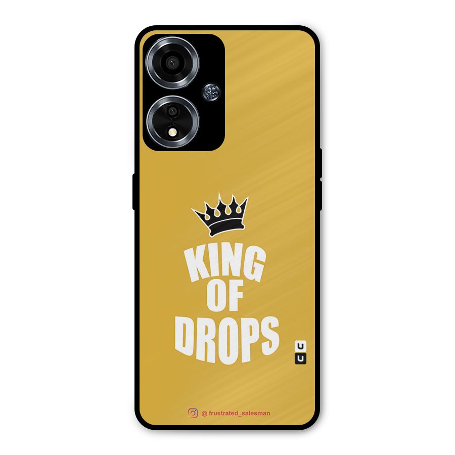 King of Drops Mustard Yellow Metal Back Case for Oppo A59