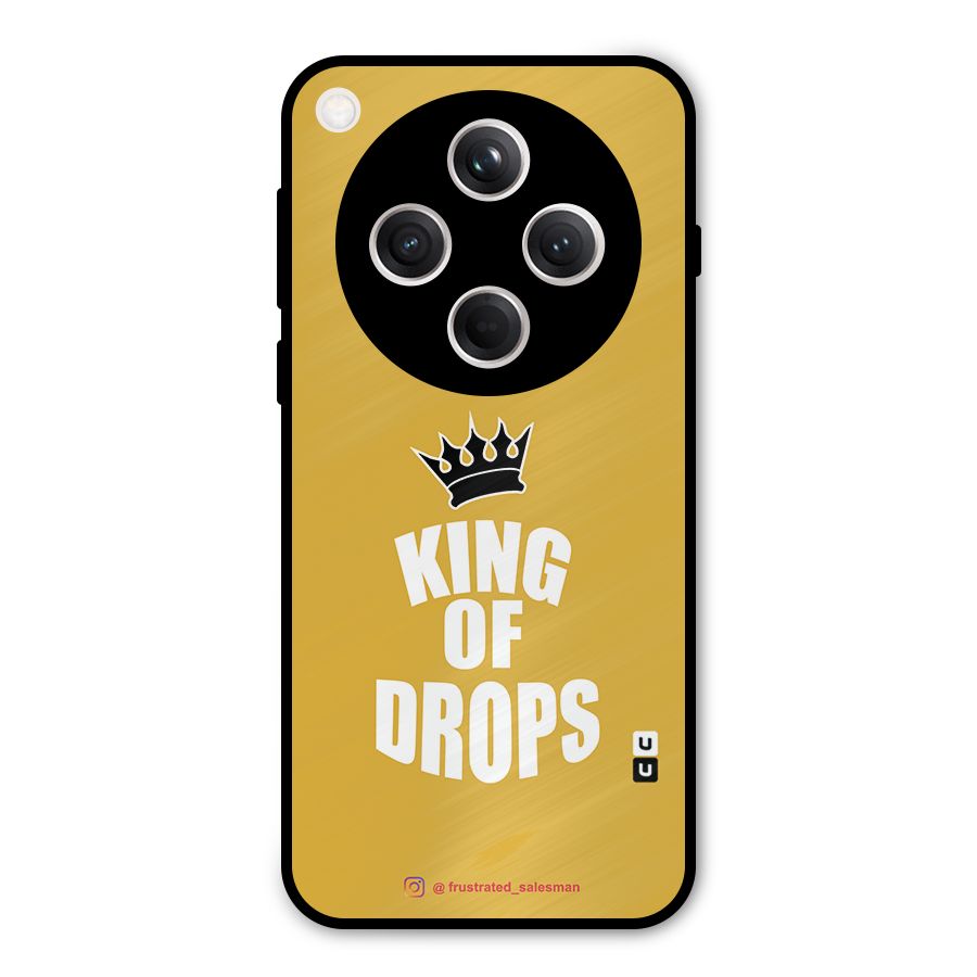 King of Drops Mustard Yellow Metal Back Case for Oppo Find X8
