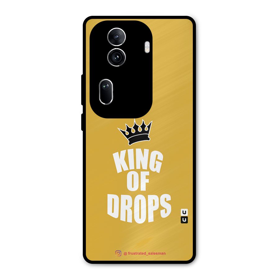 King of Drops Mustard Yellow Metal Back Case for Oppo Reno11 Pro 5G