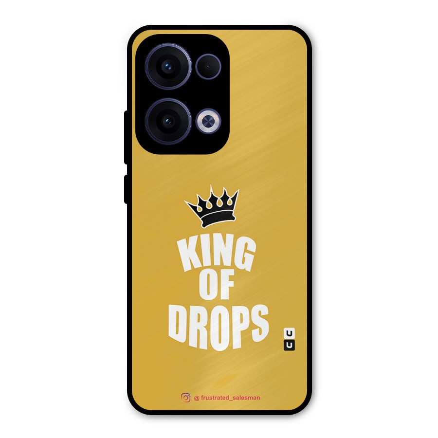 King of Drops Mustard Yellow Metal Back Case for Oppo Reno13