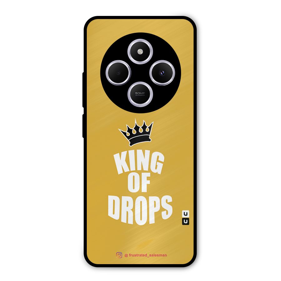 King of Drops Mustard Yellow Metal Back Case for Poco C75 5G