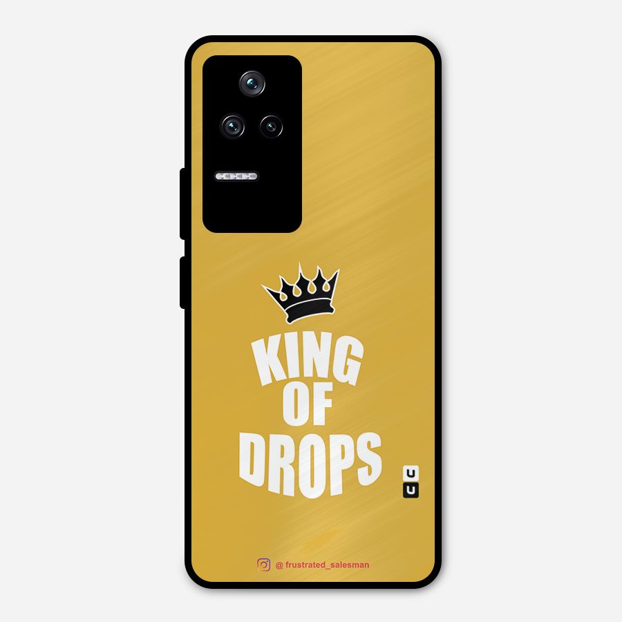 King of Drops Mustard Yellow Metal Back Case for Poco F4 5G