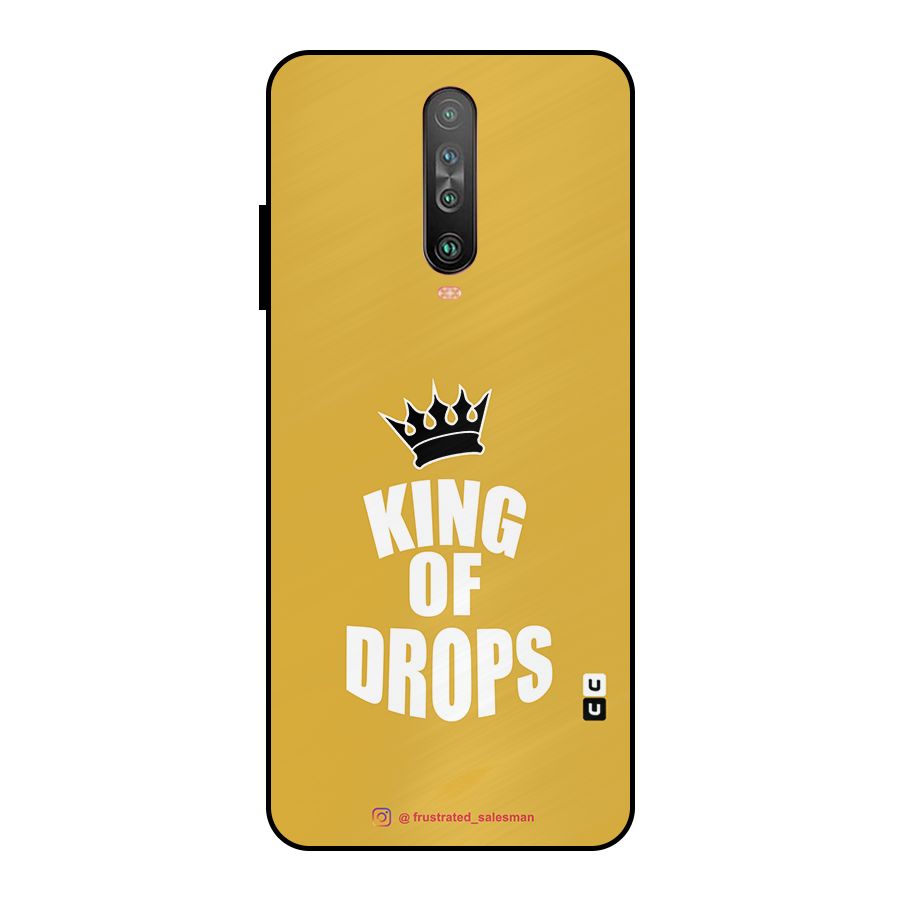 King of Drops Mustard Yellow Metal Back Case for Poco X2