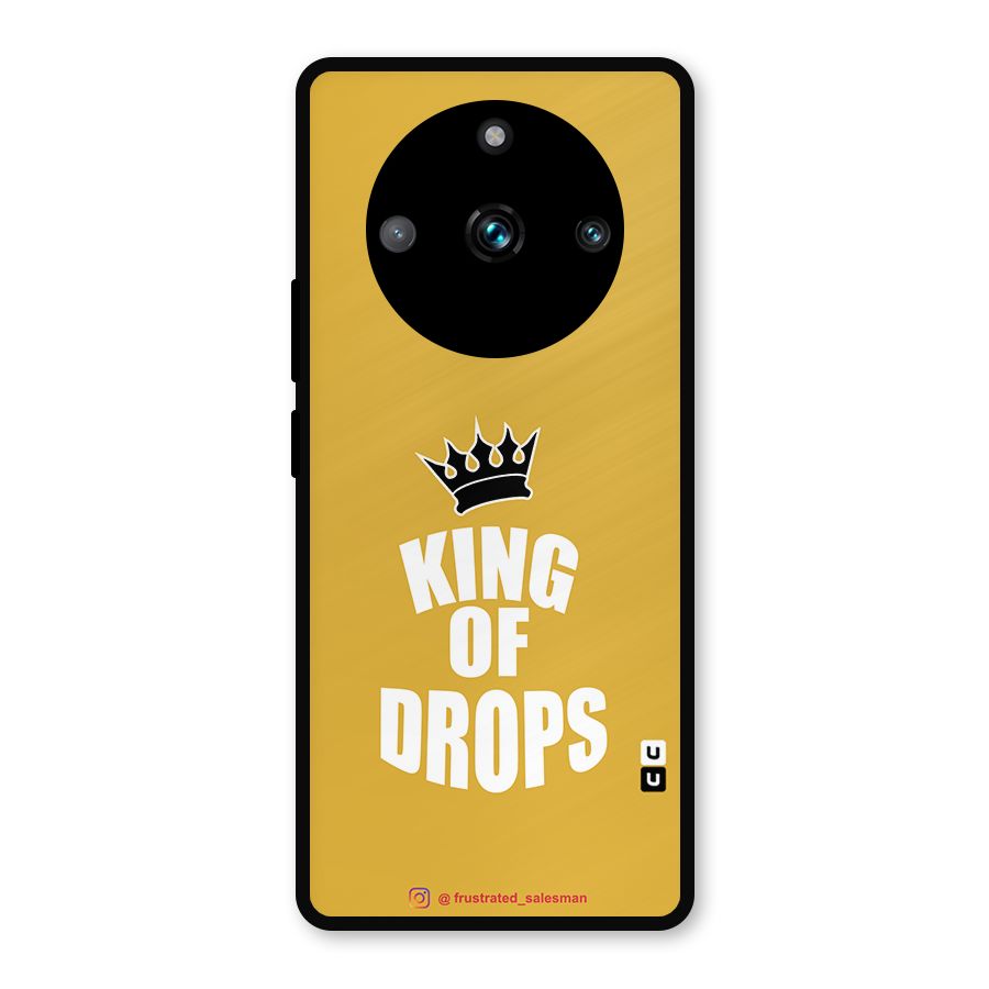 King of Drops Mustard Yellow Metal Back Case for Realme 11 Pro