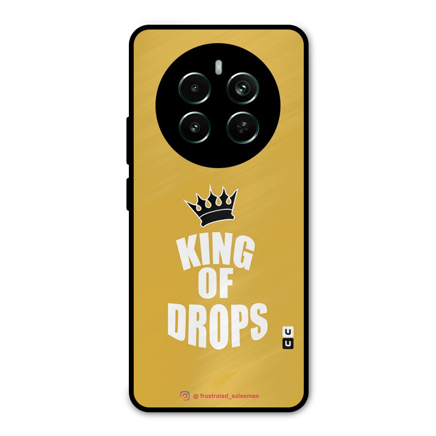 King of Drops Mustard Yellow Metal Back Case for Realme 12 Pro Plus