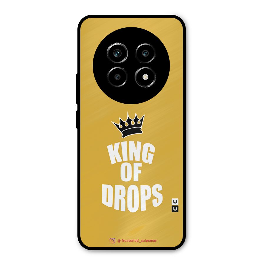 King of Drops Mustard Yellow Metal Back Case for Realme 13 Pro