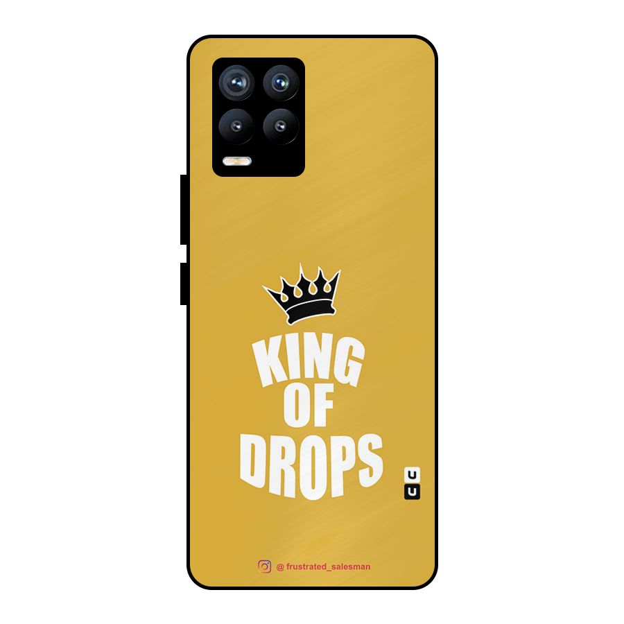 King of Drops Mustard Yellow Metal Back Case for Realme 8 Pro