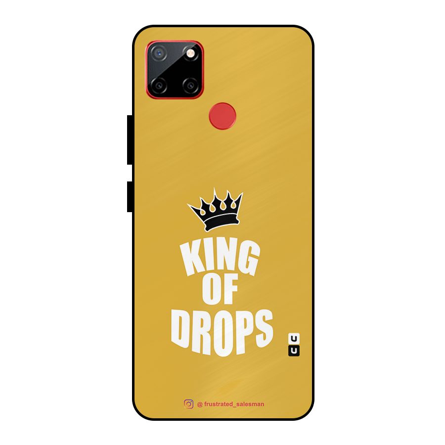 King of Drops Mustard Yellow Metal Back Case for Realme C12