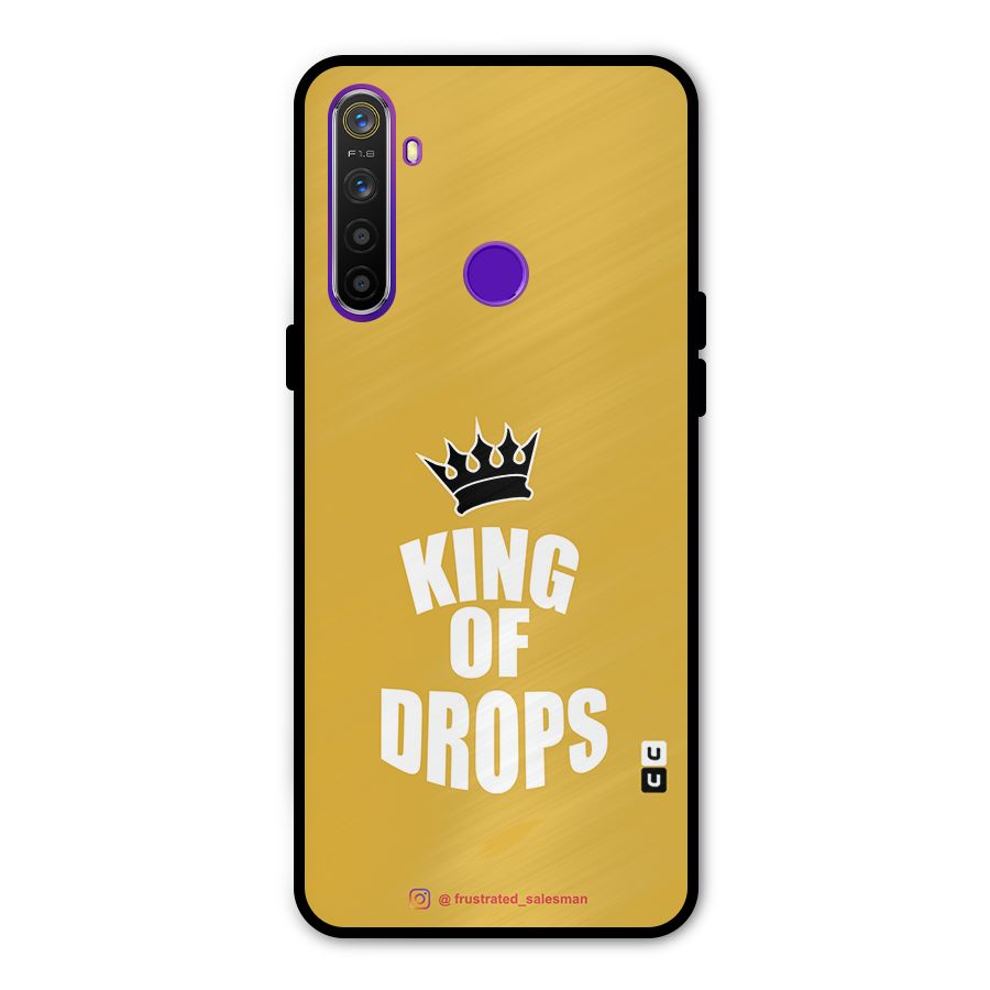 King of Drops Mustard Yellow Metal Back Case for Realme Narzo 10