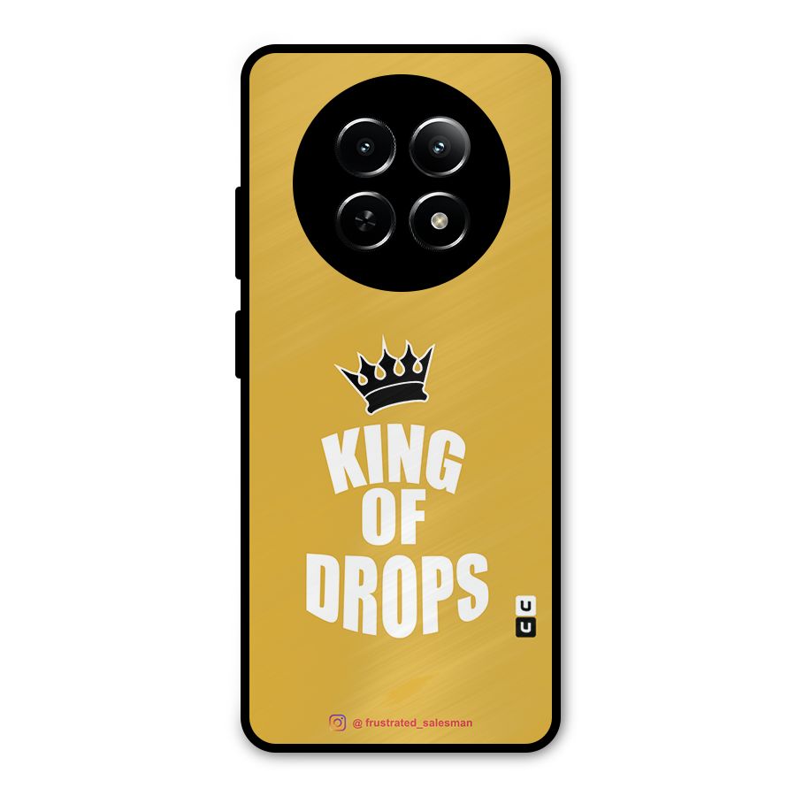 King of Drops Mustard Yellow Metal Back Case for Realme Narzo 70x 5G