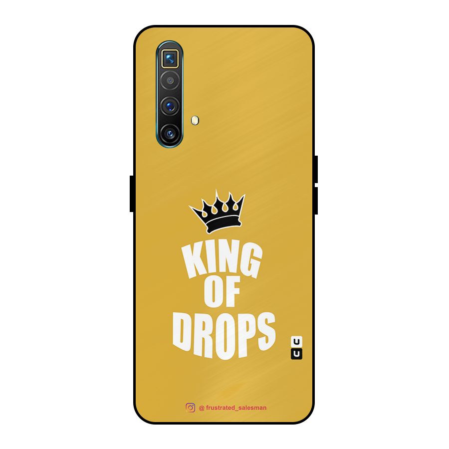 King of Drops Mustard Yellow Metal Back Case for Realme X3 SuperZoom