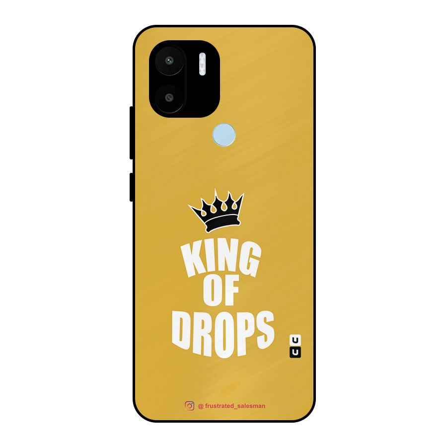 King of Drops Mustard Yellow Metal Back Case for Redmi A2+