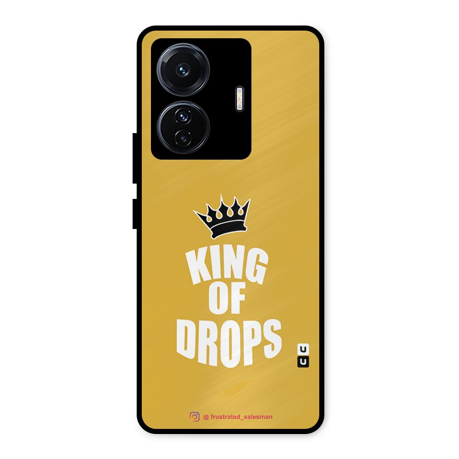 King of Drops Mustard Yellow Metal Back Case for Vivo T1 Pro