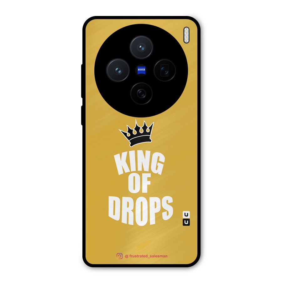 King of Drops Mustard Yellow Metal Back Case for Vivo X200