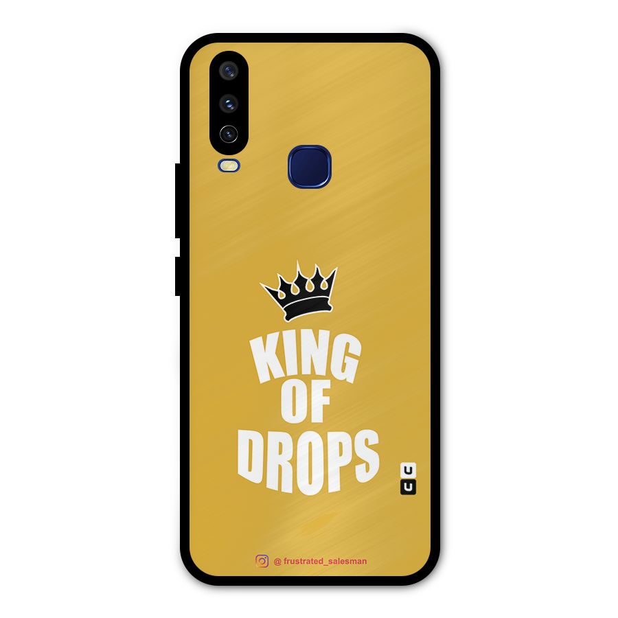 King of Drops Mustard Yellow Metal Back Case for Vivo Y15