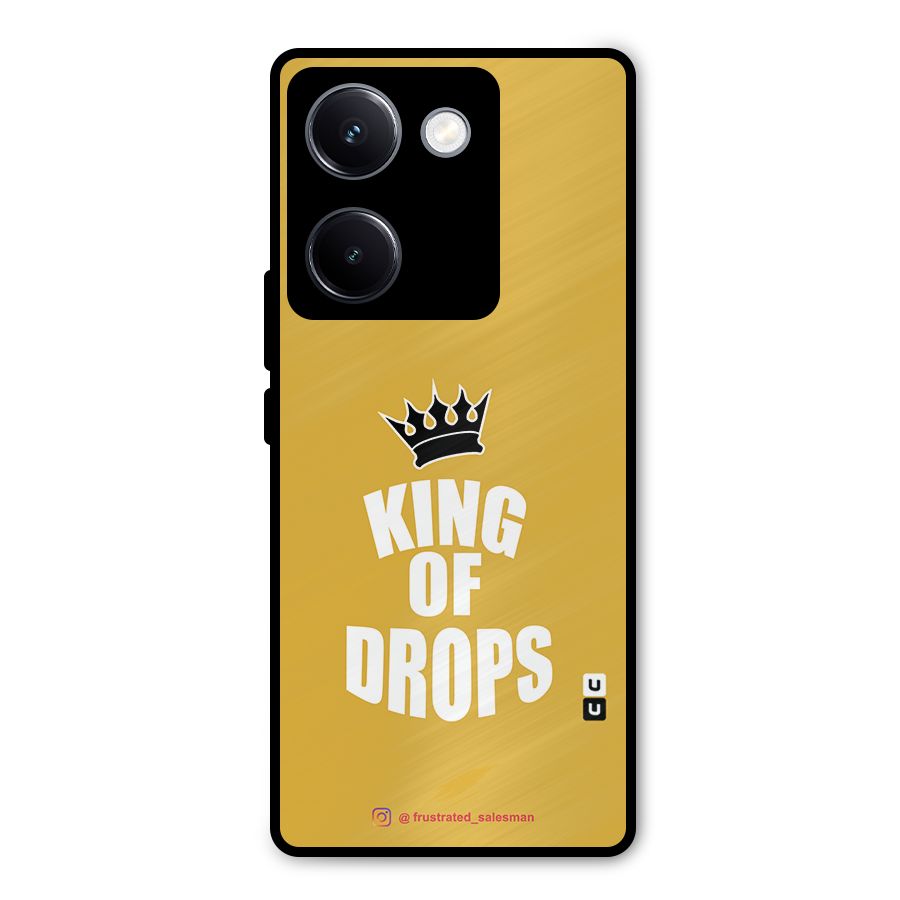 King of Drops Mustard Yellow Metal Back Case for Vivo Y300 Plus