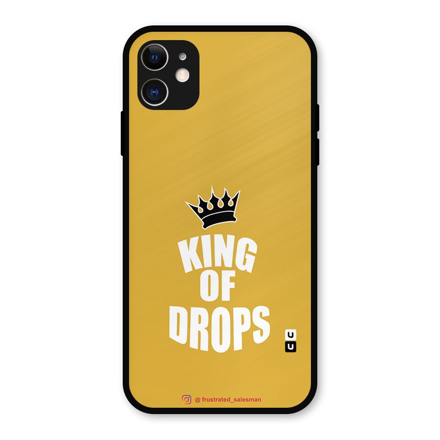 King of Drops Mustard Yellow Metal Back Case for iPhone 11