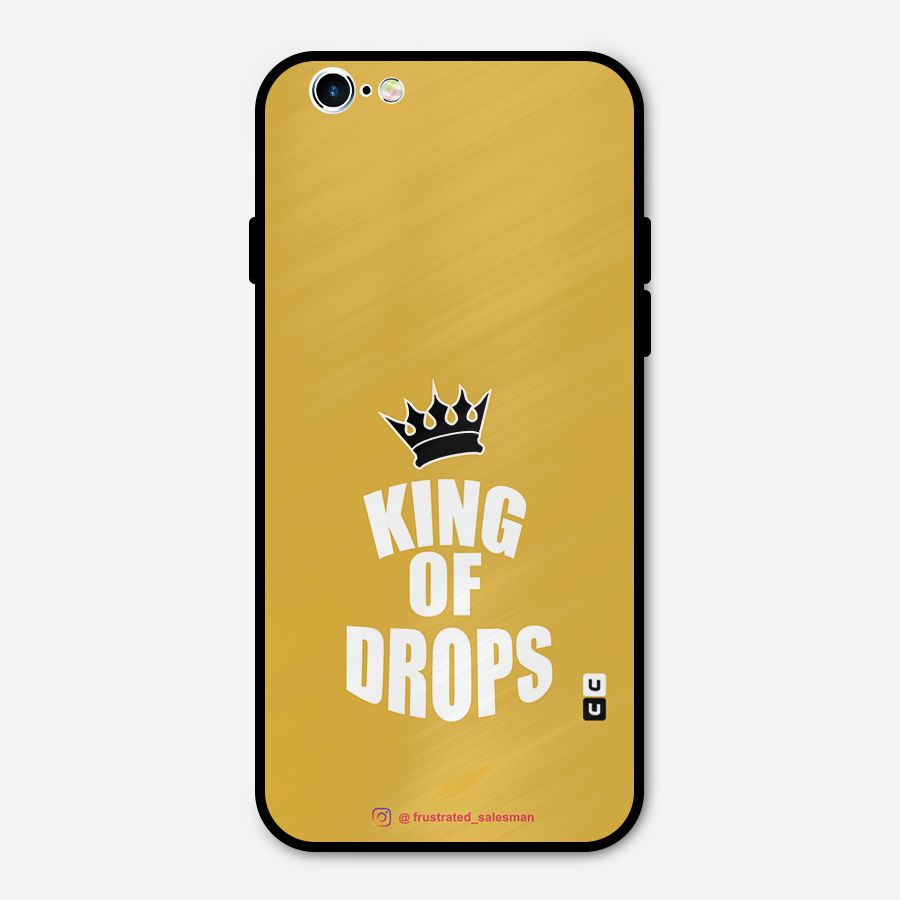 King of Drops Mustard Yellow Metal Back Case for iPhone 6 6s