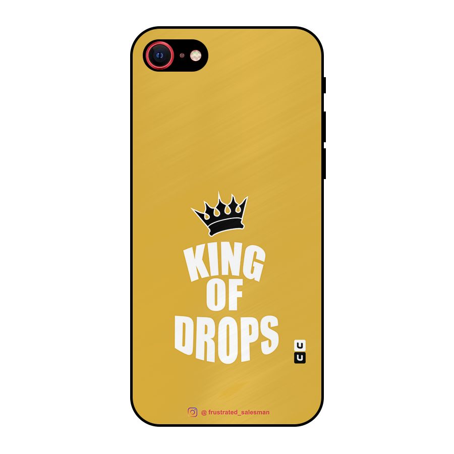 King of Drops Mustard Yellow Metal Back Case for iPhone 7