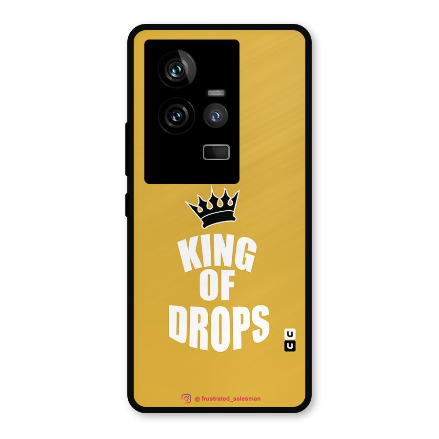 King of Drops Mustard Yellow Metal Back Case for iQOO 11 5G