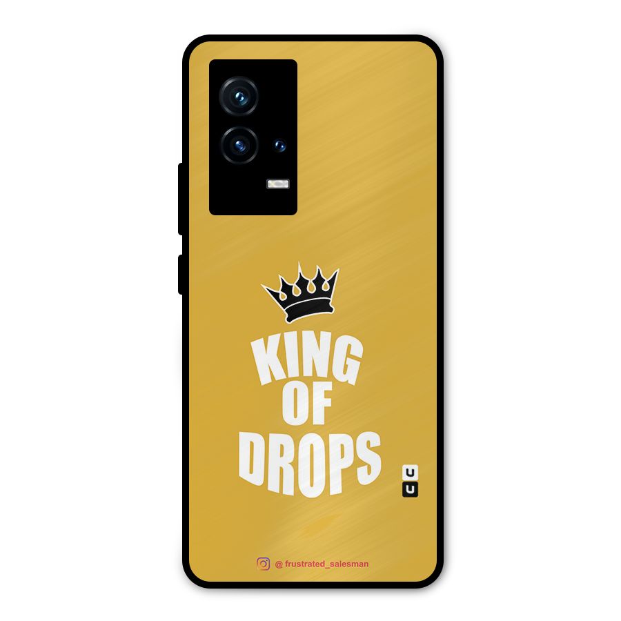 King of Drops Mustard Yellow Metal Back Case for iQOO 9 5G