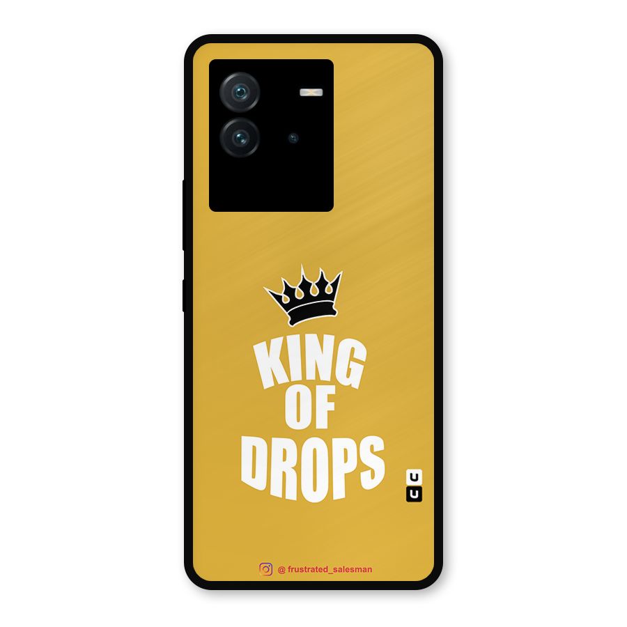 King of Drops Mustard Yellow Metal Back Case for iQOO Neo 6 5G