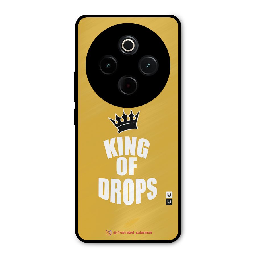 King of Drops Mustard Yellow Metal Back Case for iQOO Z10