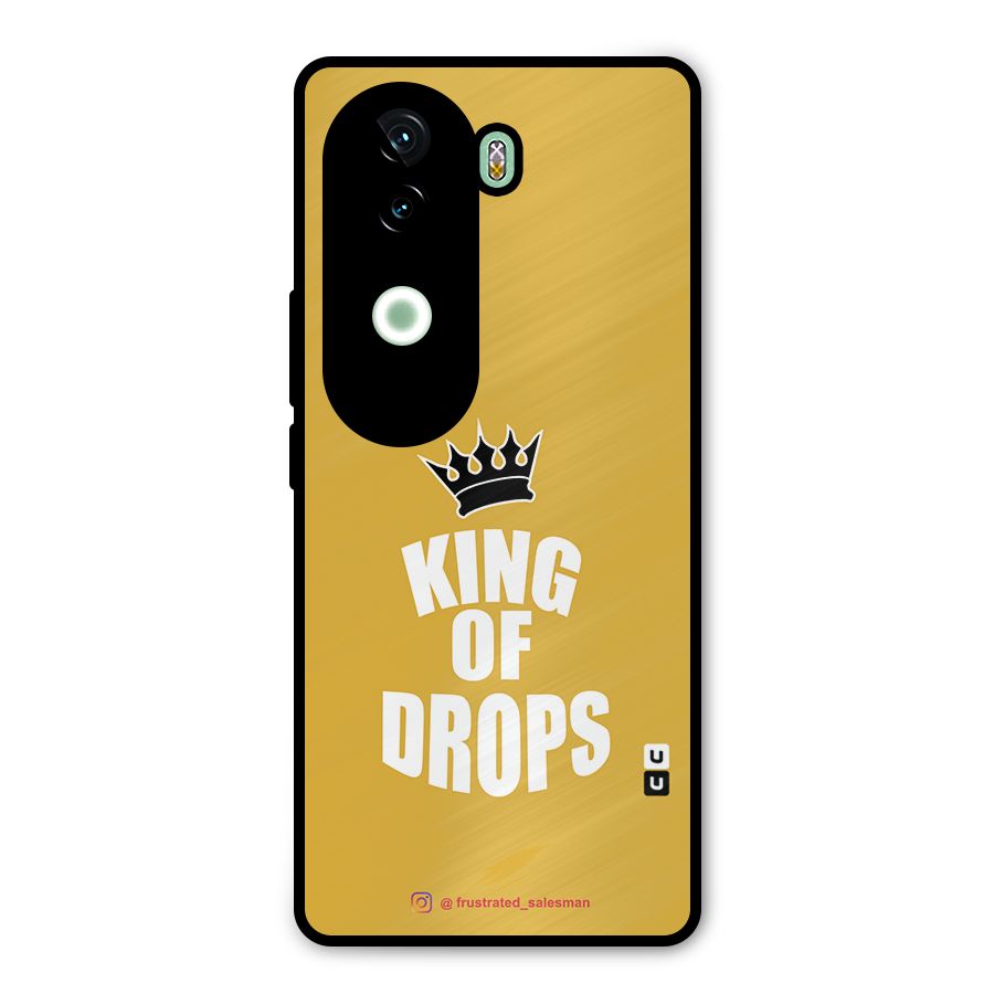 King of Drops Mustard Yellow Metal Back Case for iQOO Z9s