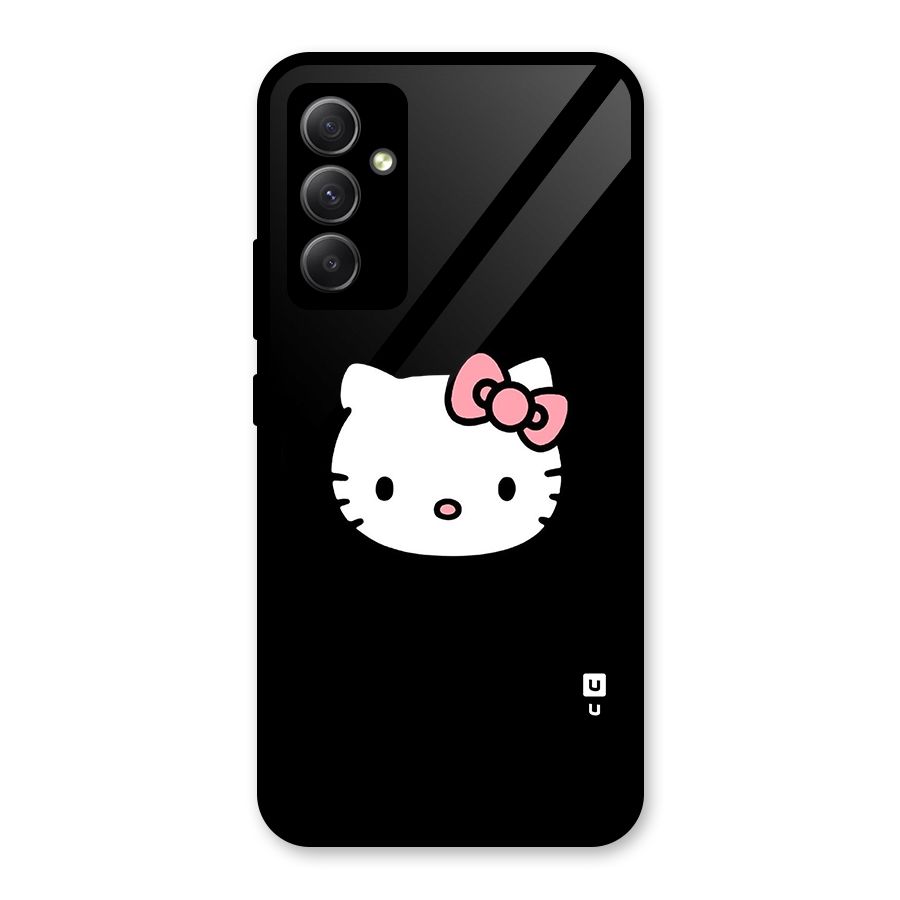 Kitty Cute Glass Back Case for Galaxy A34