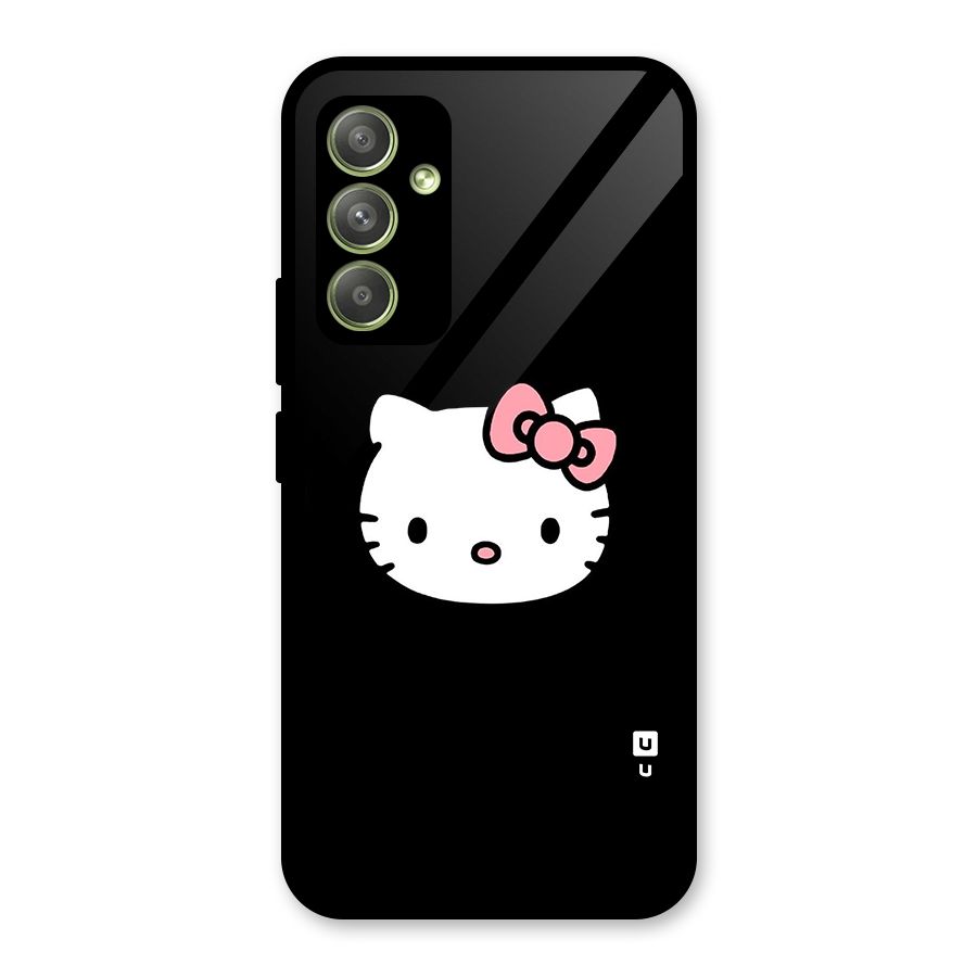 Kitty Cute Glass Back Case for Galaxy A54