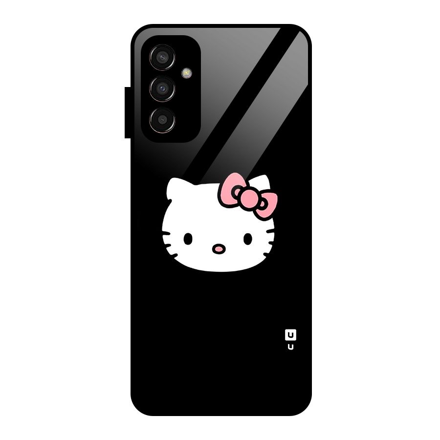 Kitty Cute Glass Back Case for Galaxy F13