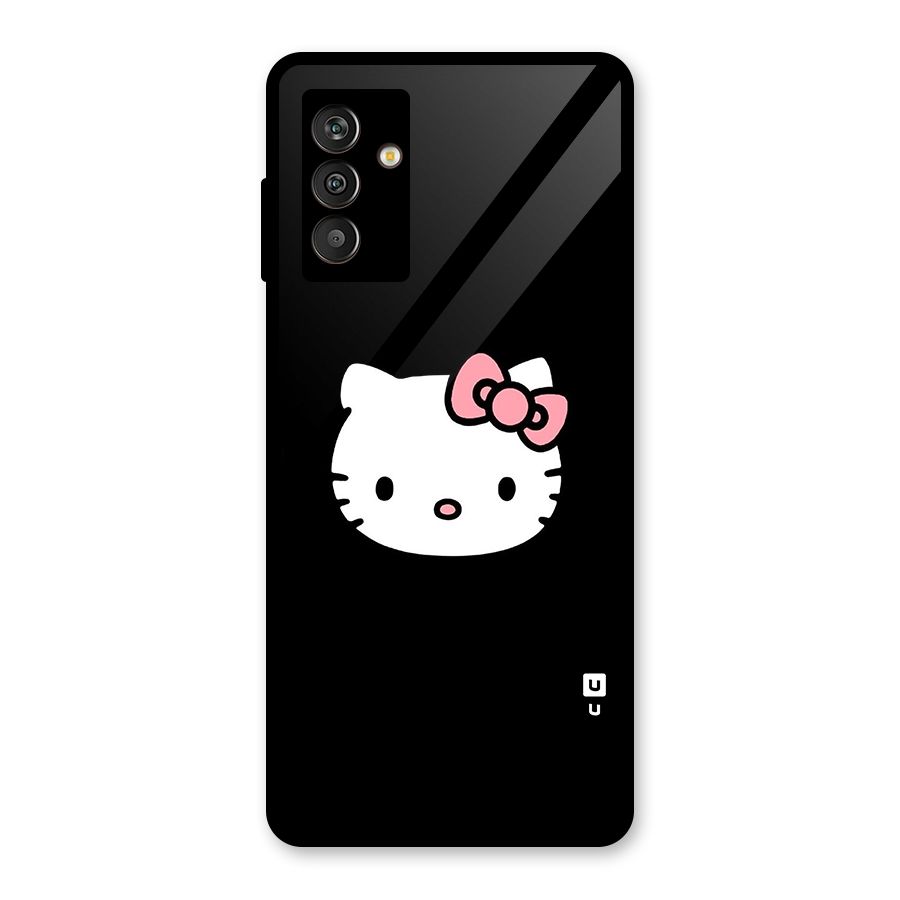 Kitty Cute Glass Back Case for Galaxy M13