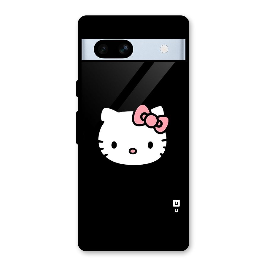 Kitty Cute Glass Back Case for Google Pixel 7a