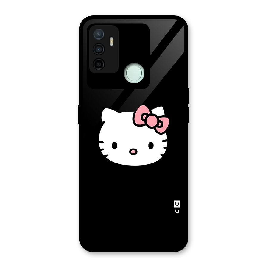 Kitty Cute Glass Back Case for Oppo A53