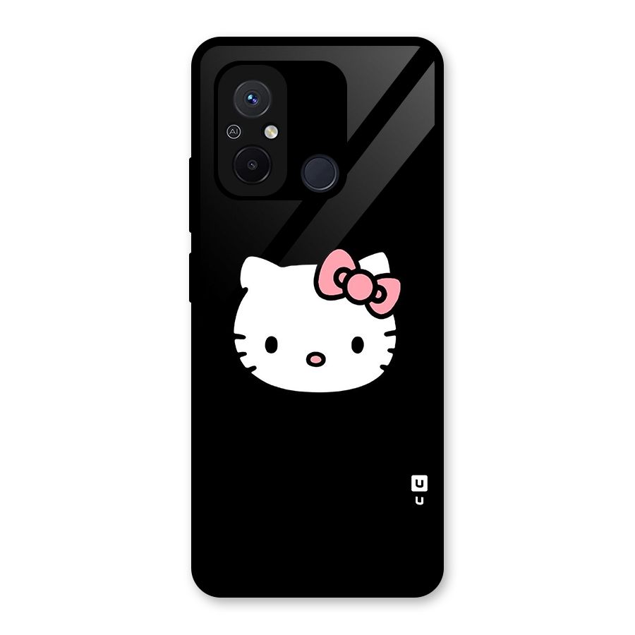 Kitty Cute Glass Back Case for Redmi 12C