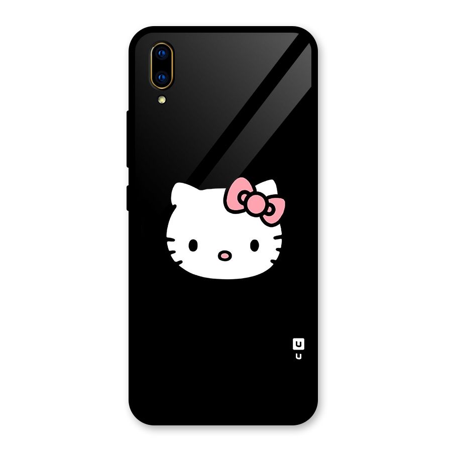 Kitty Cute Glass Back Case for Vivo V11 Pro