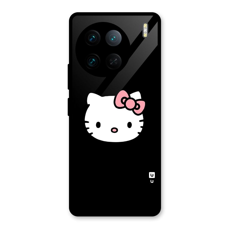 Kitty Cute Glass Back Case for Vivo X90 Pro