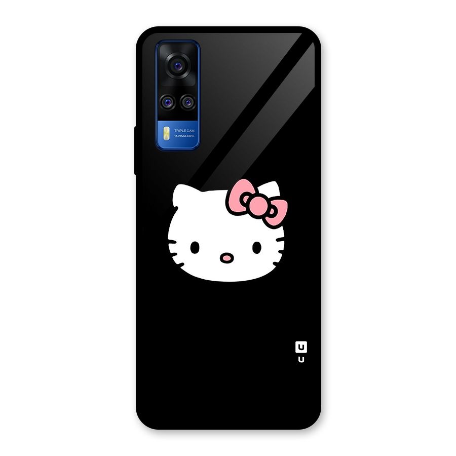 Kitty Cute Glass Back Case for Vivo Y31
