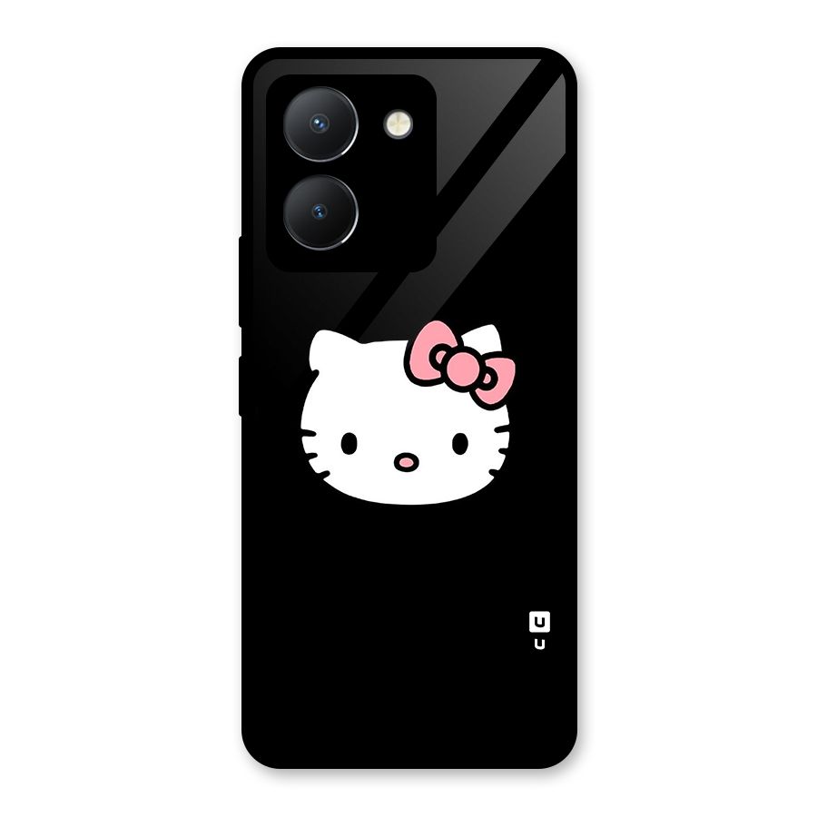 Kitty Cute Glass Back Case for Vivo Y36