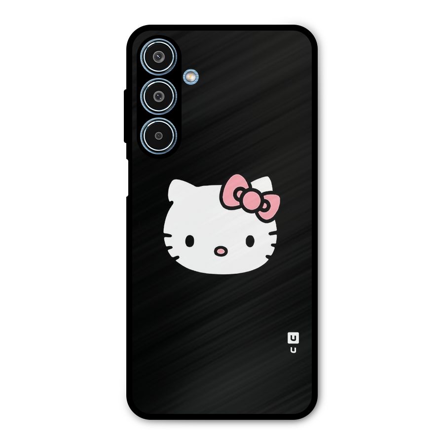 Kitty Cute Metal Back Case for Galaxy M35