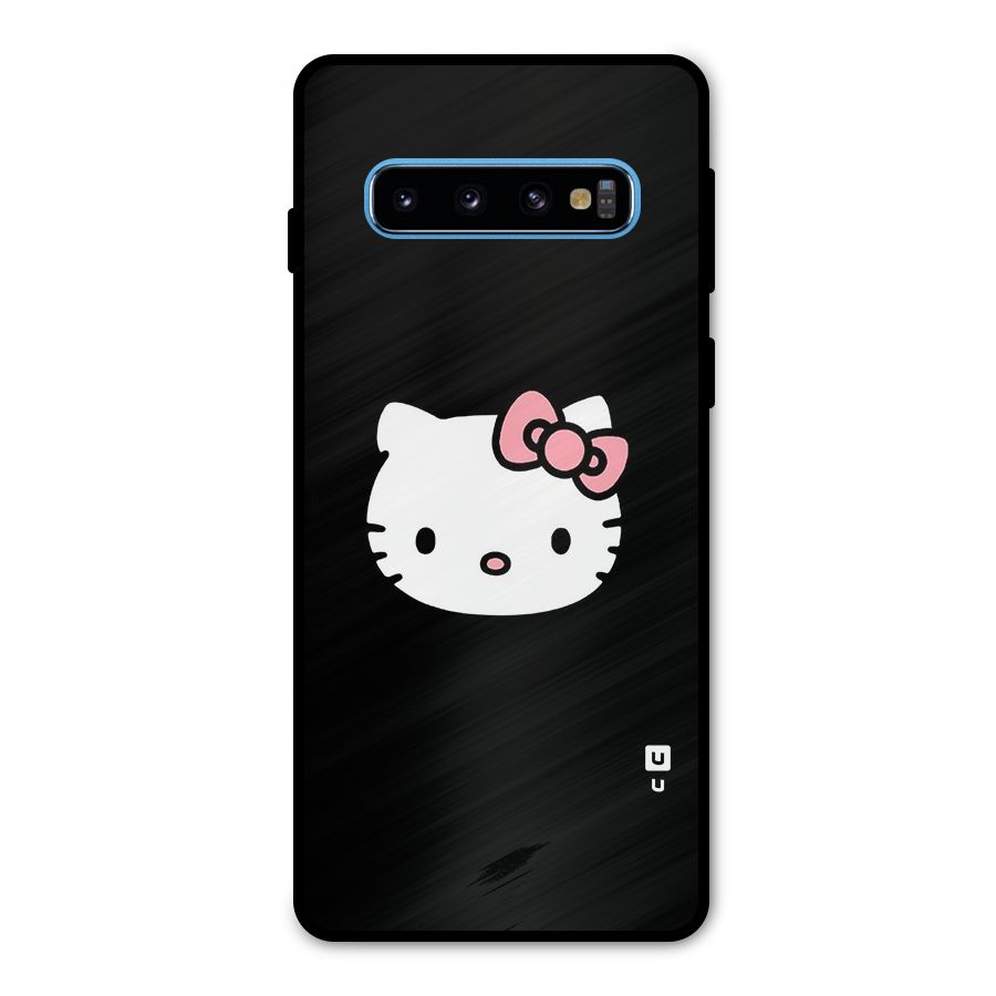 Kitty Cute Metal Back Case for Galaxy S10