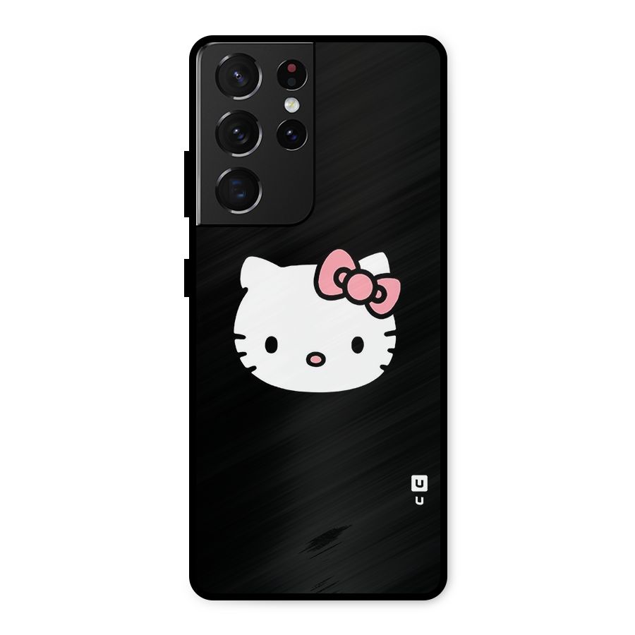 Kitty Cute Metal Back Case for Galaxy S21 Ultra 5G