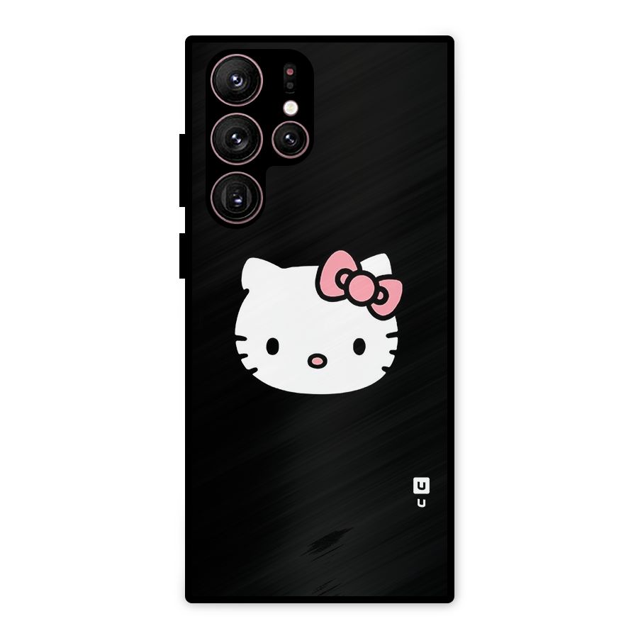 Kitty Cute Metal Back Case for Galaxy S22 Ultra 5G