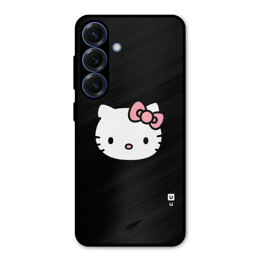 Kitty Cute Metal Back Case for Galaxy S25
