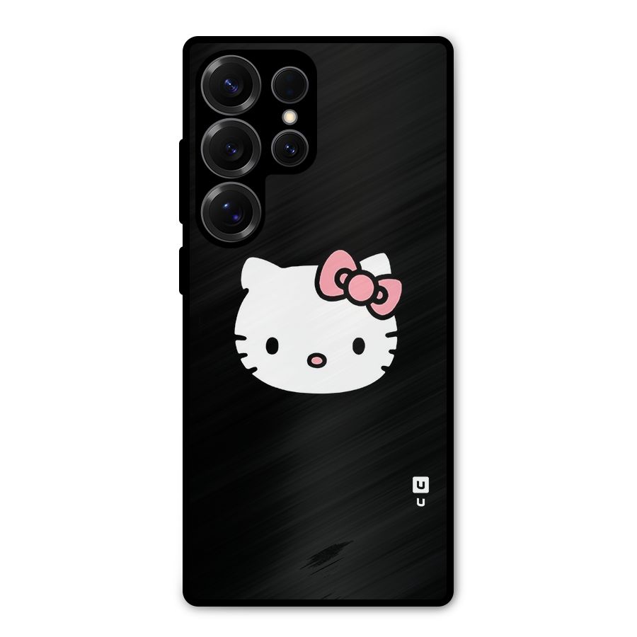 Kitty Cute Metal Back Case for Galaxy S25 Ultra