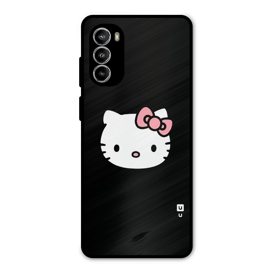 Kitty Cute Metal Back Case for Moto G52