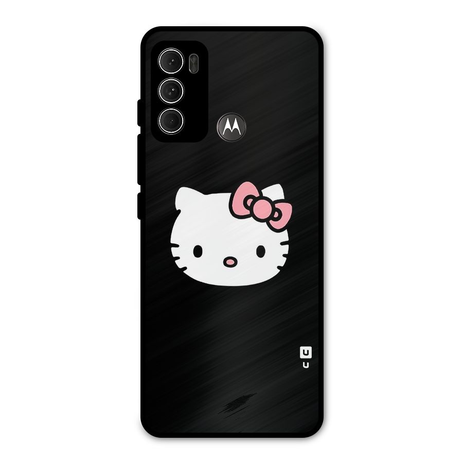 Kitty Cute Metal Back Case for Moto G60