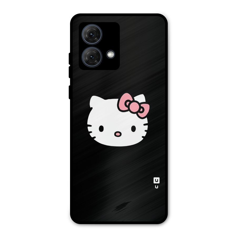 Kitty Cute Metal Back Case for Moto G84