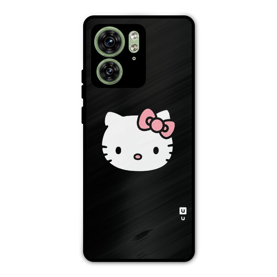 Kitty Cute Metal Back Case for Motorola Edge 40 5G