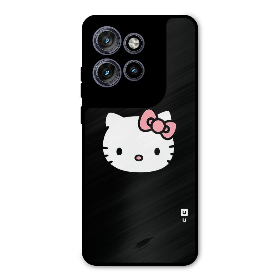 Kitty Cute Metal Back Case for Motorola Edge 50 Neo